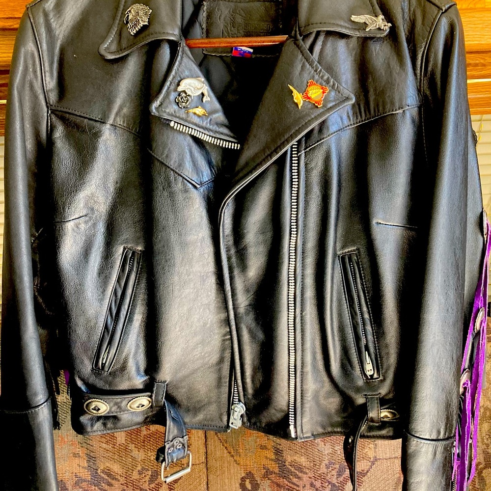 Vintage Branded Garments Fringe Riding Leather jacket excellent condition